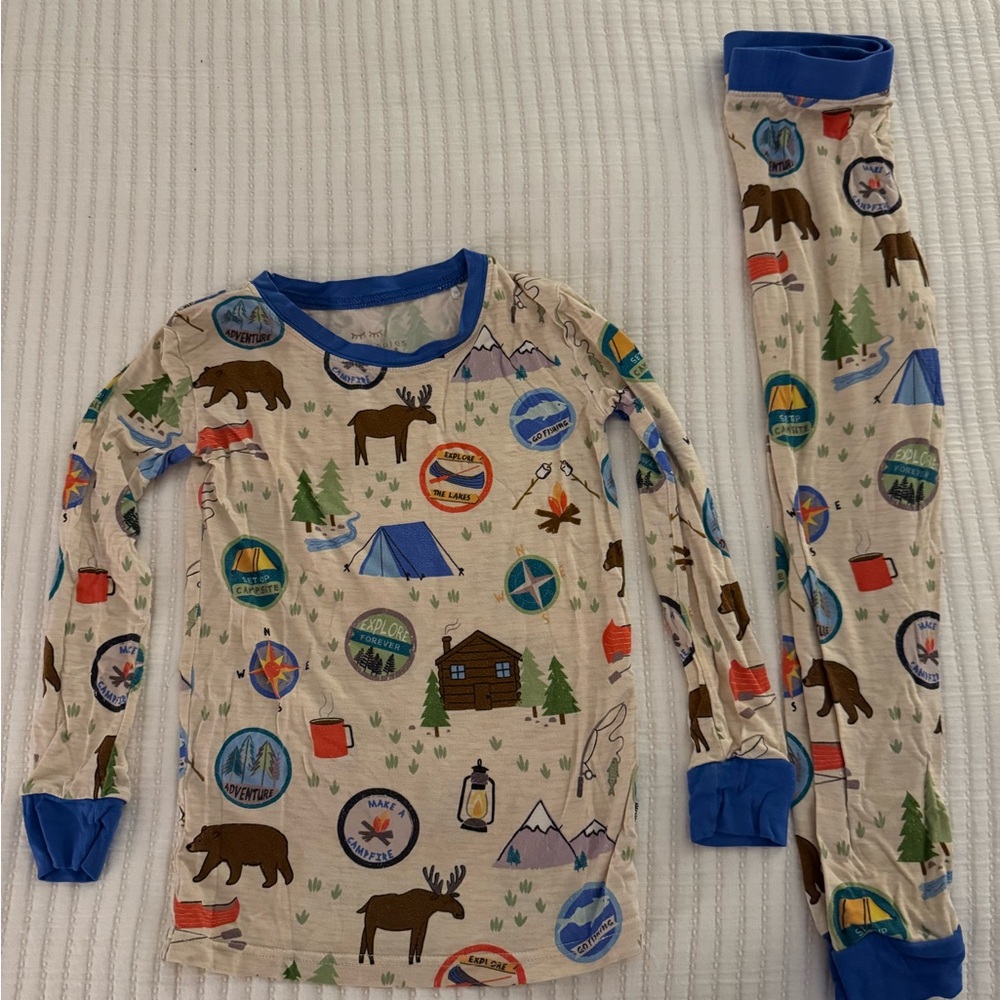 Little Sleepies Camping Print Kids Pajama Set - 3T